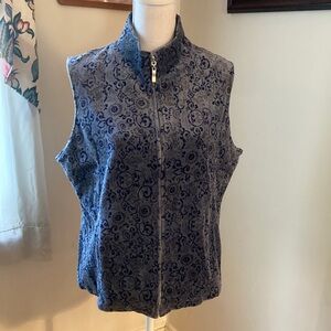 Floral Velour Charter Club Vest